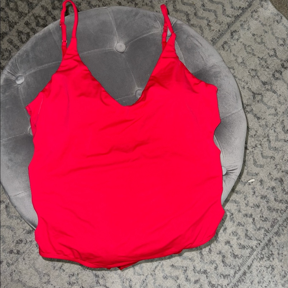Red one piece swimsuit; Size XL